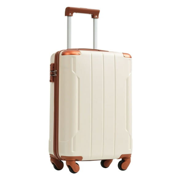 Lightweight 20-Inch Hardshell Luggage with Durable ABS and Double Spinner Wheels for Travel