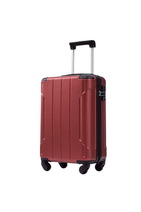 Lightweight 20-Inch Hardshell Luggage with Durable ABS and Double Spinner Wheels for Travel