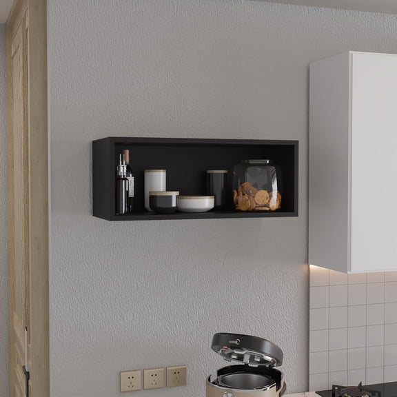 Lightweight 23 lb Wall Cabinet / Easy Access Open Shelving for Home Organization