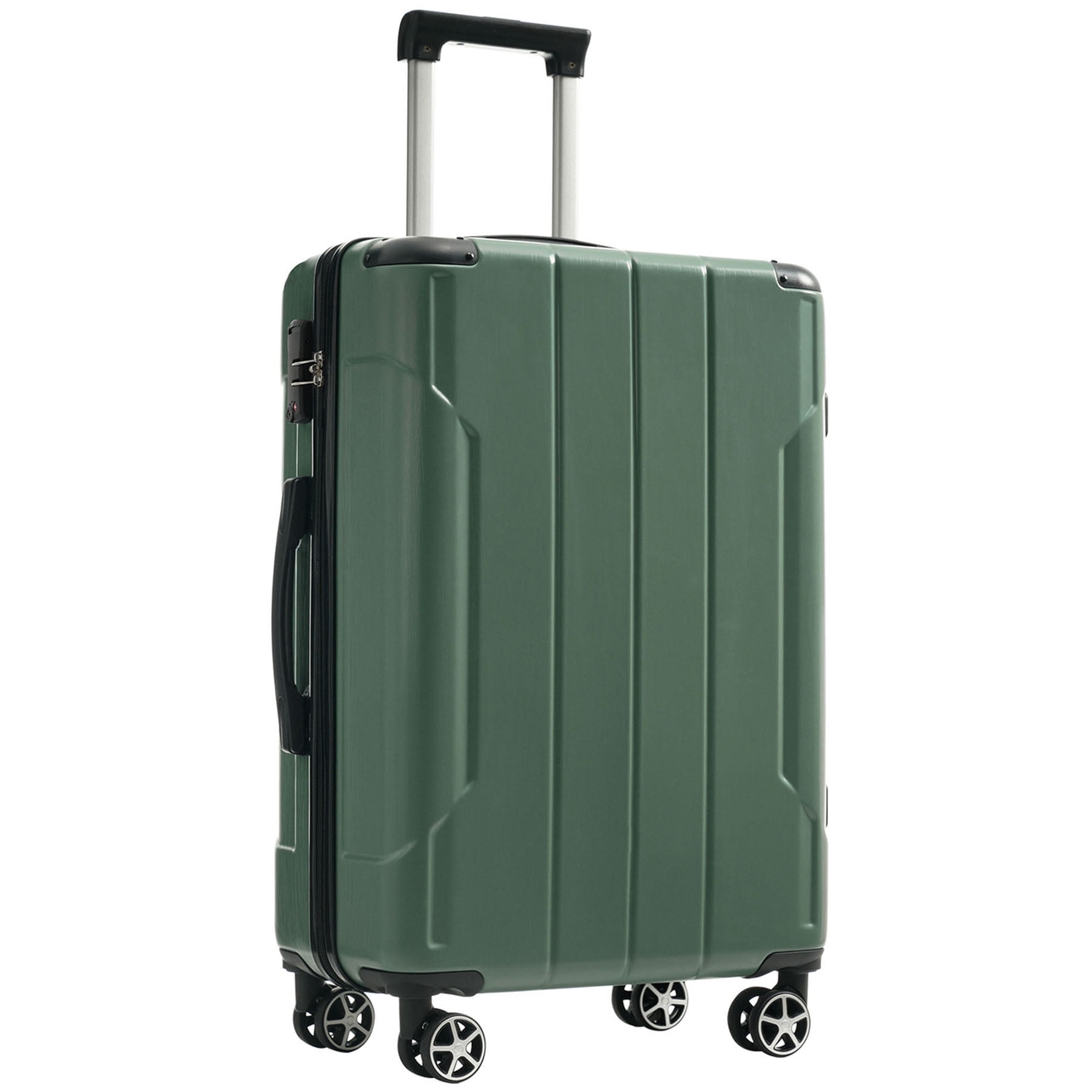 Lightweight 24-Inch Hardshell Luggage with Durable ABS and Double Spinner Wheels for Travel