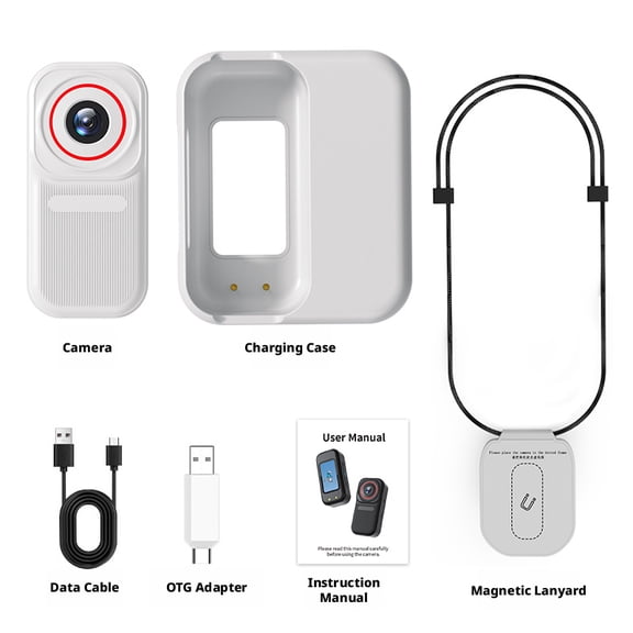 Lightweight 26g 1080P WiFi Mini Action Camera, Loop Recording Wide Angle Portable Cam for Pet Kids Travel Vlog