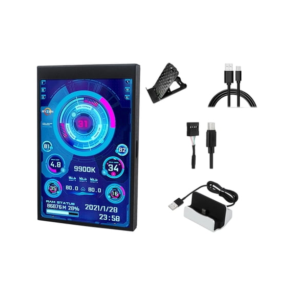 Lightweight 3.5inch Display For PC Desktop Computer Secondary Screen Display Screen Monitor Accessories