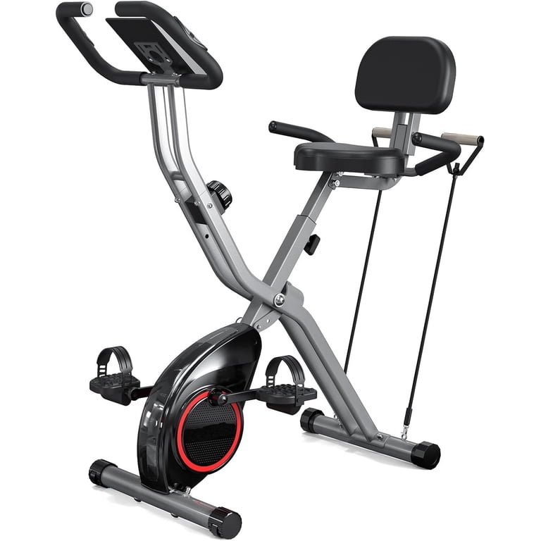 small stationary bicycle Lightweight 33LB Foldable Exercise Bike for Small Apartments, Stationary  Bikes for Home Workout, Indoor Portable Cycling Bike with 16-Level Magnetic  Resistance, 260LBS Capacity, 5.5 LBS Flywheel