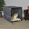 thumbnail image 1 of Lightweight 42-inch Dog Crate Cover,  Washable, Reduces Barking & Chewing, Light Gray, 1 of 5