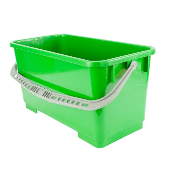 Lightweight 6 Gallon Cleaning Bucket with Squeegee Holder, Ergonomic Grip Handle for Stability, Durable Plastic, Lime Green