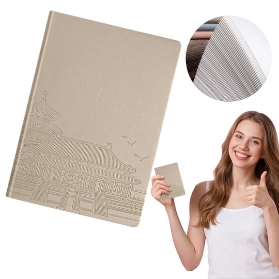 Lightweight A6 Sewn Softcover Notebook, Thick Paper Smooth Writing Journal for School, Office and Daily Note Taking