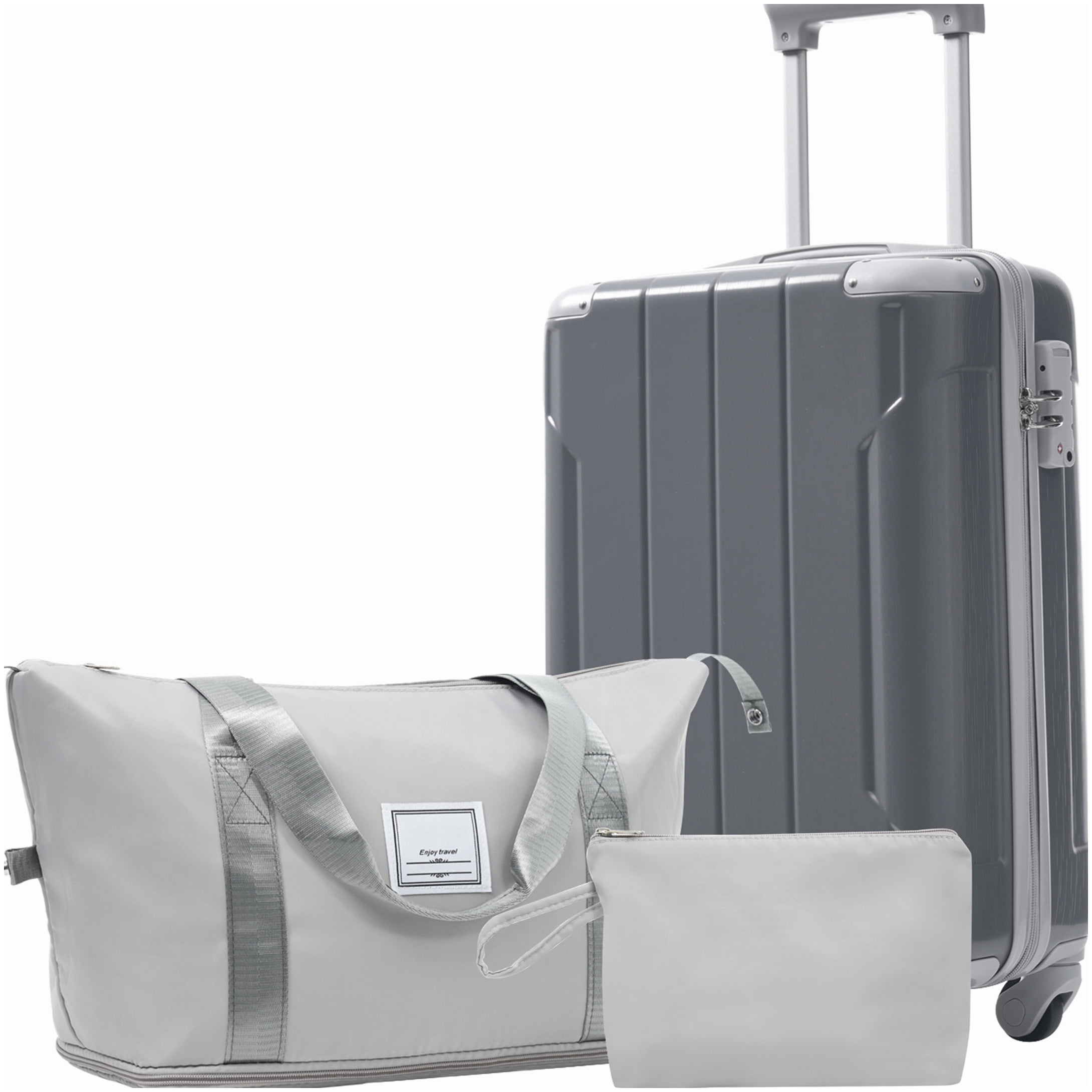 Lightweight ABS Carry On Luggage 3 Piece Set, 20 Inch Spinner Suitcase with TSA Lock for Weekend Travel