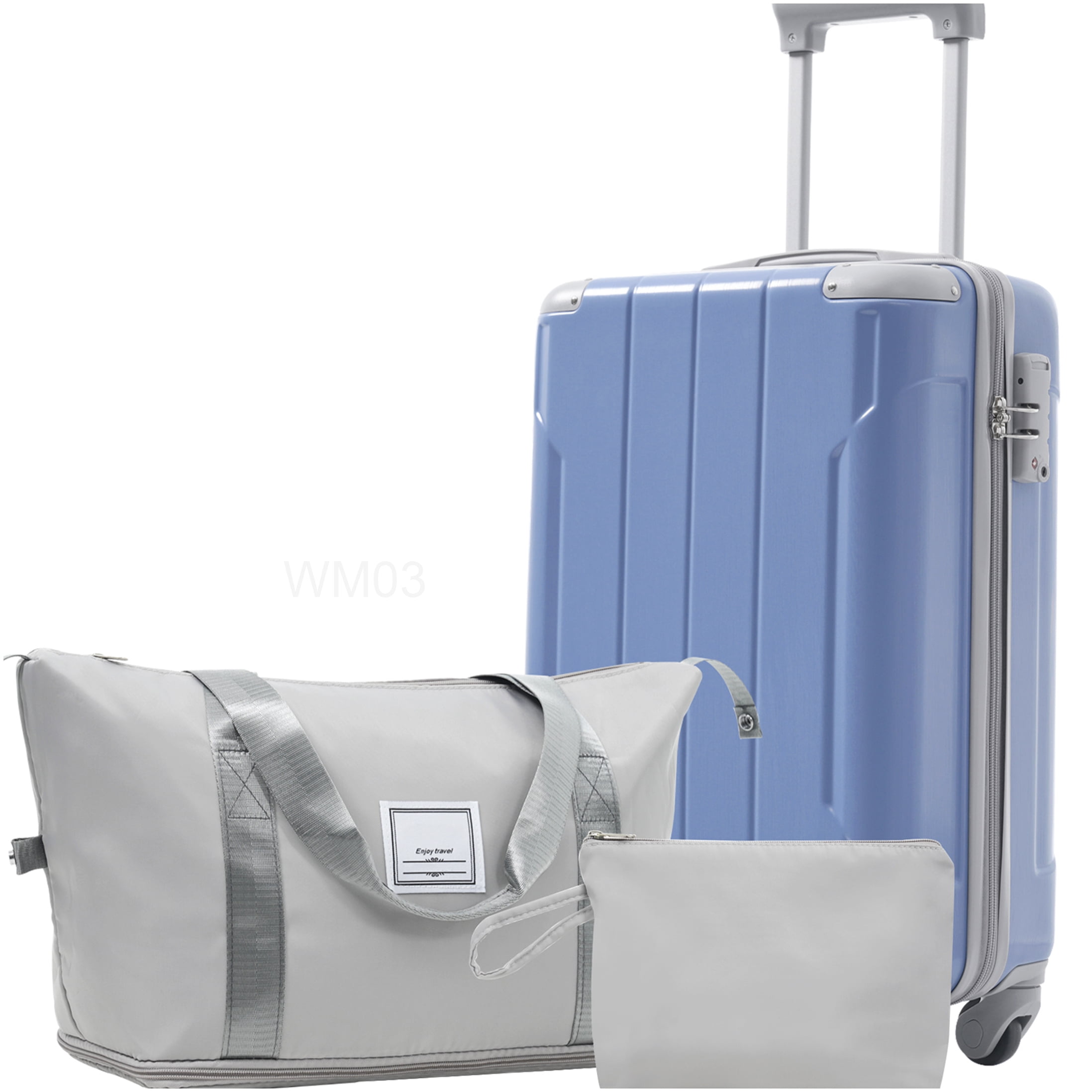 Lightweight ABS Hardshell Carry-On Luggage 3-Piece Set with 360° Spinner Wheels and TSA Lock