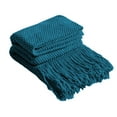 thumbnail image 1 of Lightweight Acrylic Throw Blanket 67x50 Inch - Fringed Sofa Blanket for Air Conditioner Napping, Decor Knitting Cover for Bed Couch, 1 of 6