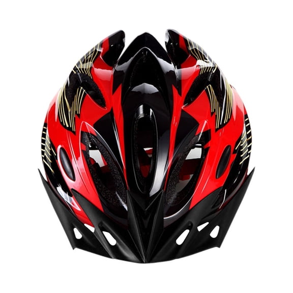 Lightweight Adjustable Cycling Helmet with Removable Visor and Sweat-Absorbing Liner, Red, One Size, 1 Pack