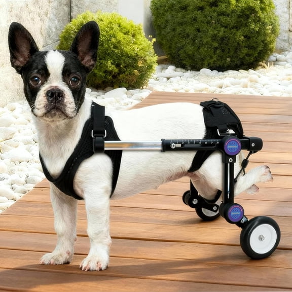 Lightweight Adjustable Dog Wheelchair - Back Leg Mobility Support for Disabled Pets, Stable Walking Cart for Injured Dogs