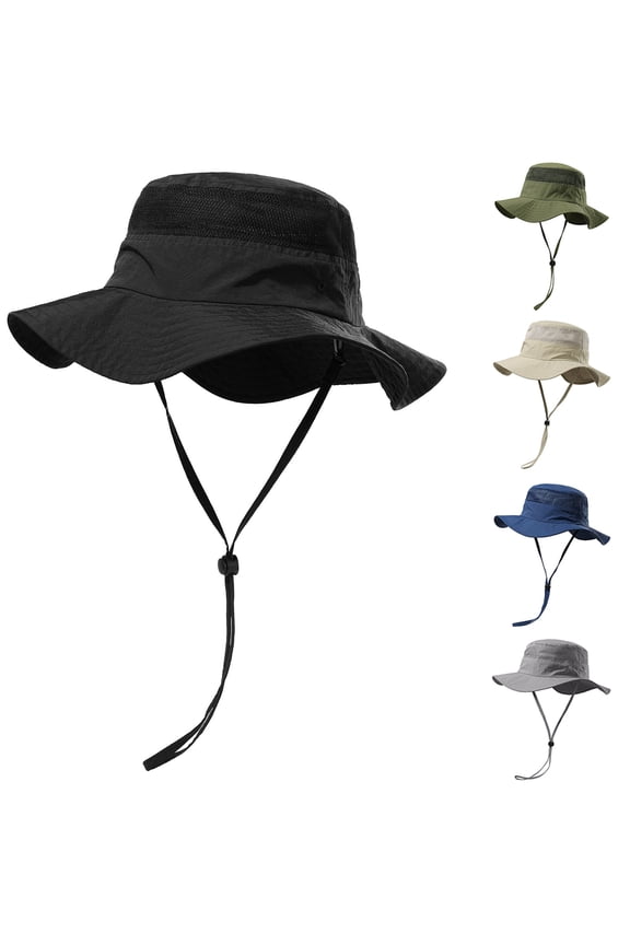 Lightweight Adjustable Kids Sun Hat with Wide Brim UPF 50+ for Outdoor Beach and School Activities