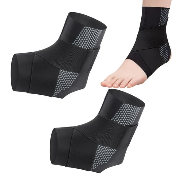Lightweight Adjustable Lace-up Ankle Support Stabilizer Ankle Braces, Adjustable Compression Ankle Support Men & Women for Injury Recovery, Achilles support, Relieve pain, Prevent sprainsBlackM