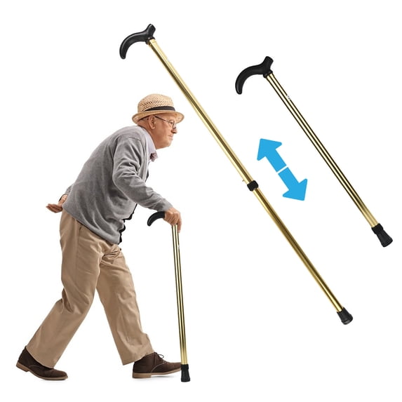 Lightweight Adjustable Walking Cane for Seniors Telescopic Aluminum Alloy Hiking Stick Anti Slip Trekking Pole for Outdoor Walking and Climbing