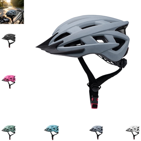 Lightweight Adult Bike Helmet – Imitation One-Piece Road Cycling Helmet with 21 Air Flow Vents, Removable Washable Padding, Adjustable Dial System
