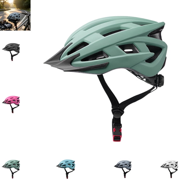 Lightweight Adult Bike Helmet – Imitation One-Piece Road Cycling Helmet with 21 Air Flow Vents, Removable Washable Padding, Adjustable Dial System