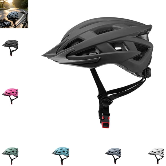 Lightweight Adult Bike Helmet – Imitation One-Piece Road Cycling Helmet with 21 Air Flow Vents, Removable Washable Padding, Adjustable Dial System