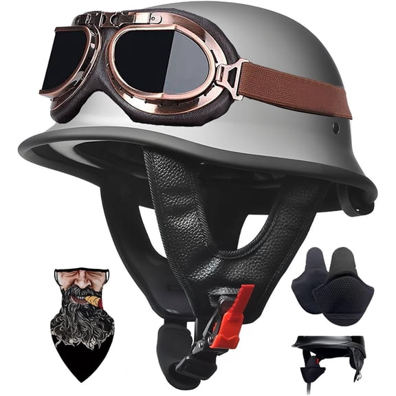 Lightweight Adult Motorcycle Half Helmet with 709S ABS Shell, Breathable Liner, Quick Release Buckle Size M-XXL