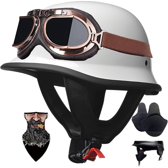 Lightweight Adult Motorcycle Half Helmet with 709S ABS Shell, Breathable Liner, Quick Release Buckle Size M-XXL