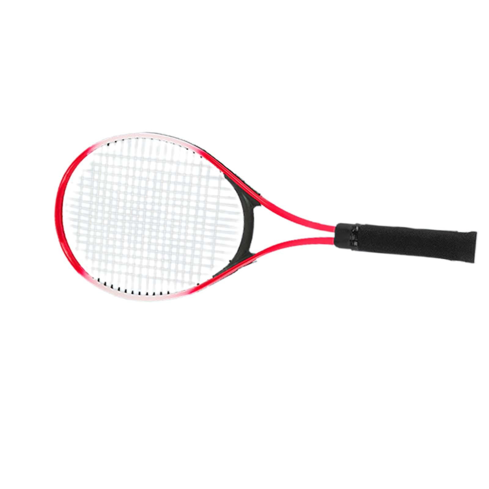 Lightweight Adults Tennis Racket Training Gear Professional Women Men Aluminum Alloy Racket Non Slip Racquet for Beginners Sports Red