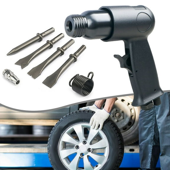 Lightweight Air Hammer Kit With Quick Change Retainer And 4 Chisels 3500 Bpm