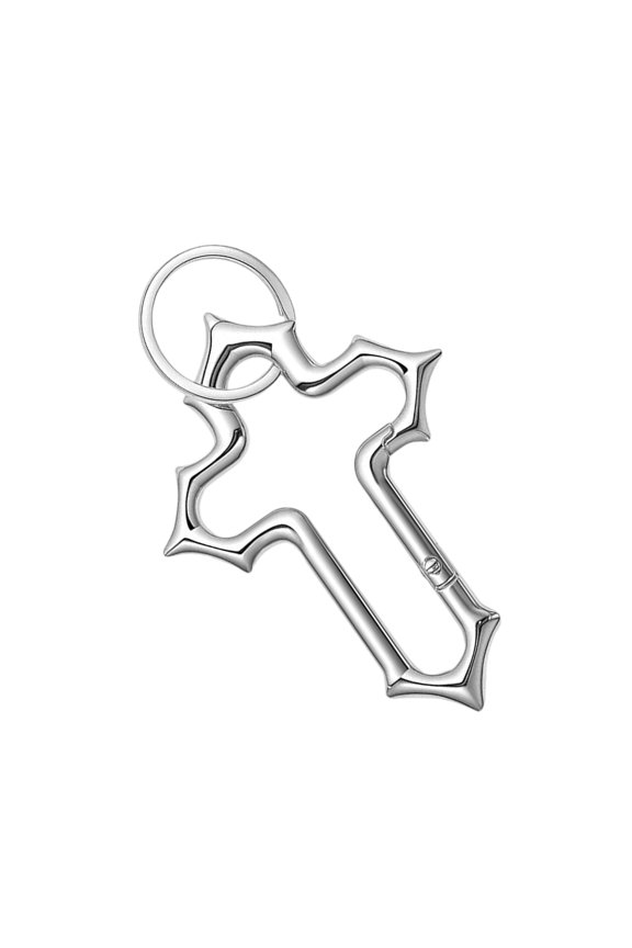 Elegant Gothic Crucifix Keychain Gift Gold Silver Carabiner Bag Ornament for Weddings Anniversaries Special Occasions