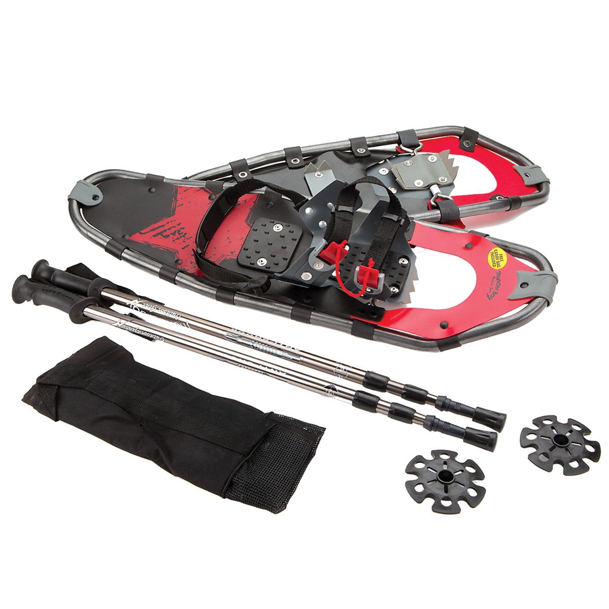 NWT Unisex Thunder Bay Snowshoe with Snowflake Graphic - Black & Silver Guided Snowshoe Thunder Bay Snowshoes Review Places To  main image 4