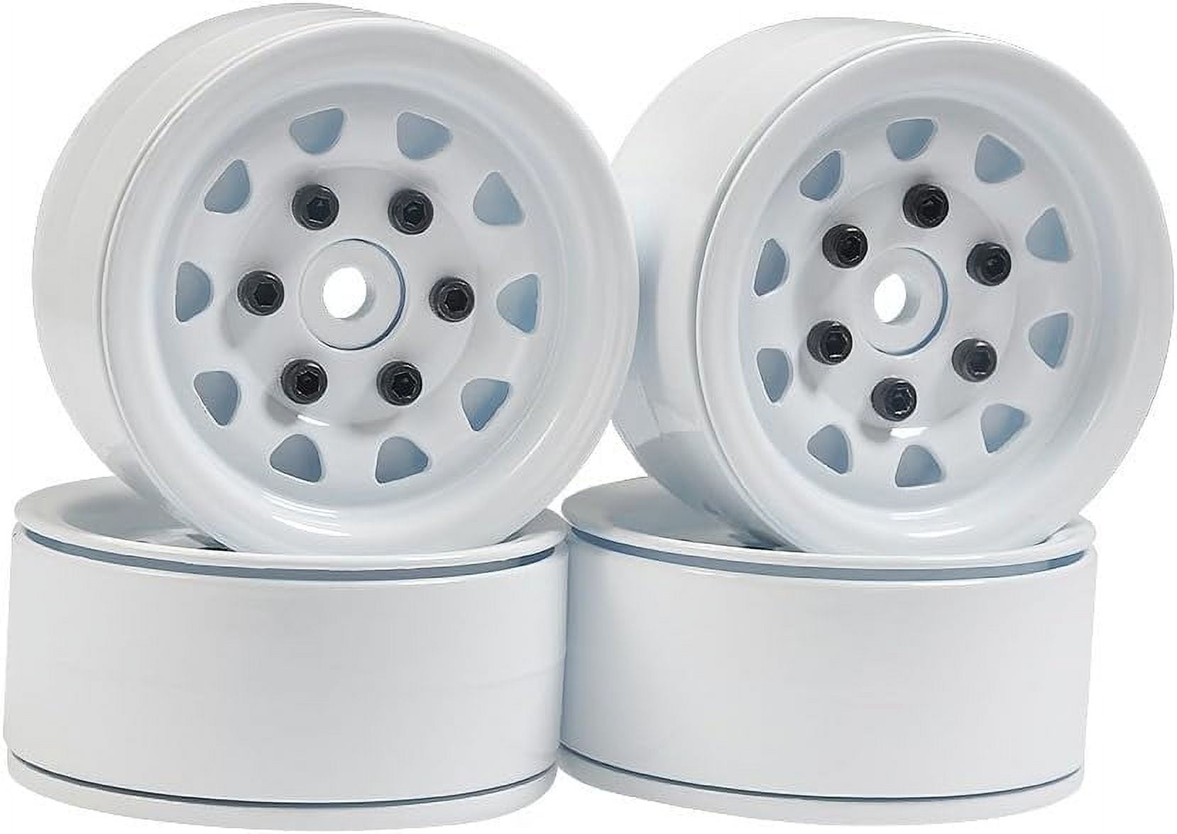 4pcs RC 1/10 Aluminum Alloy Wheel Rims Hex 12mm Adjustable Offset Gold ＆ Blue Color Fit for 1:10 RC On Road Drift Touring Car Tires