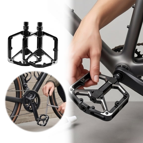 Lightweight Aluminum Bicycle Pedals, Non- Platform MTB Pedals with Sealed Bearings, Durable Bike Pedals for Mountain, Road, BMX, 9/16" Spindle