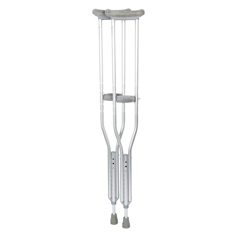 Underarm adjustable aluminum crutch, adult (5' 2 Underarm adjustable aluminum crutch, adult (5' 2