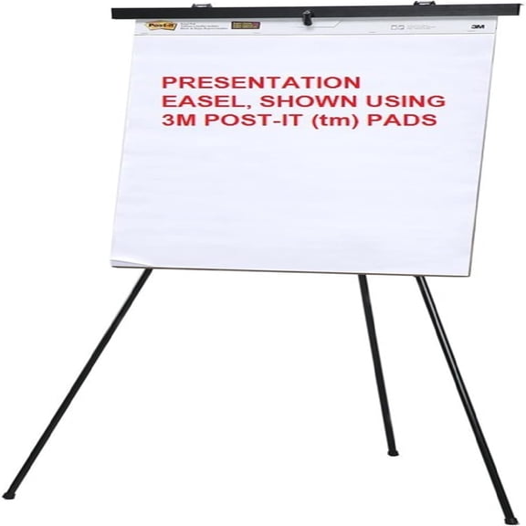 Lightweight Aluminum Flip-Chart Presentation Easel, 70 Inches, Black
