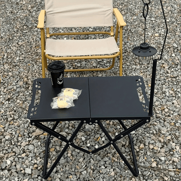 Lightweight Aluminum Folding Camping Table, Portable Dining Table for Backpack Travel & Hiking