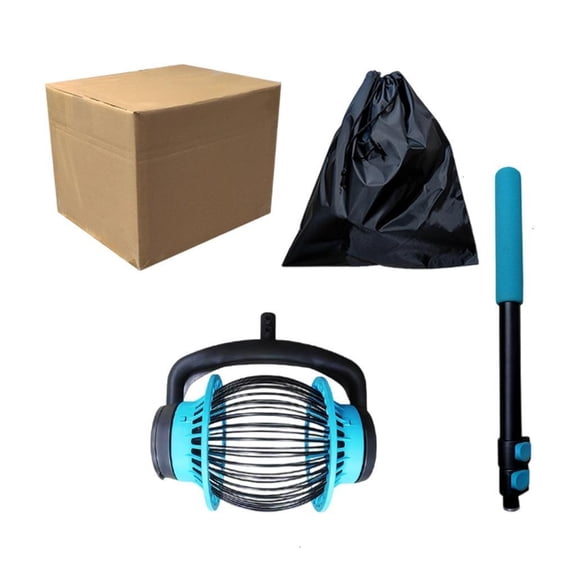 Lightweight Aluminum Nut Gatherer Tool With Slip Handle Suitable For Orchards Lawns Tennis Ball Pickup