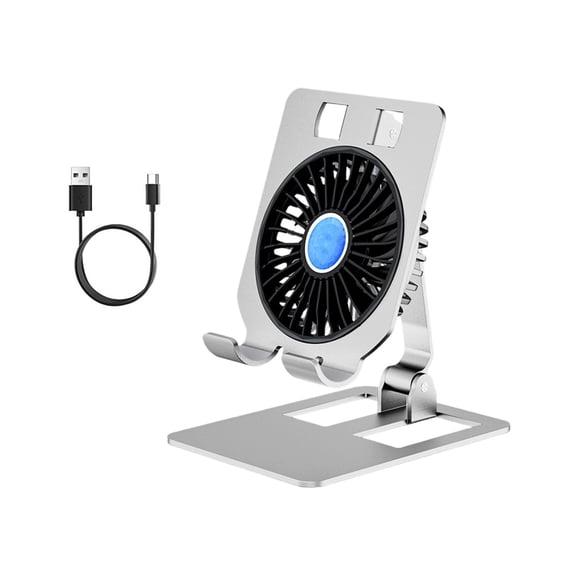 Lightweight Aluminum Phone Tablets Cooling Pad 3200RPM Fan Efficient Heat Dissipation Foldable For Travel And Offices