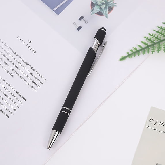 Lightweight Aluminum Rods Ballpoint Pen 5 Pcs Retractable Black Ink Pen Light-luxurious Minimalist Signature Pen for Business Office Journaling Exam Writing Various Colors Available