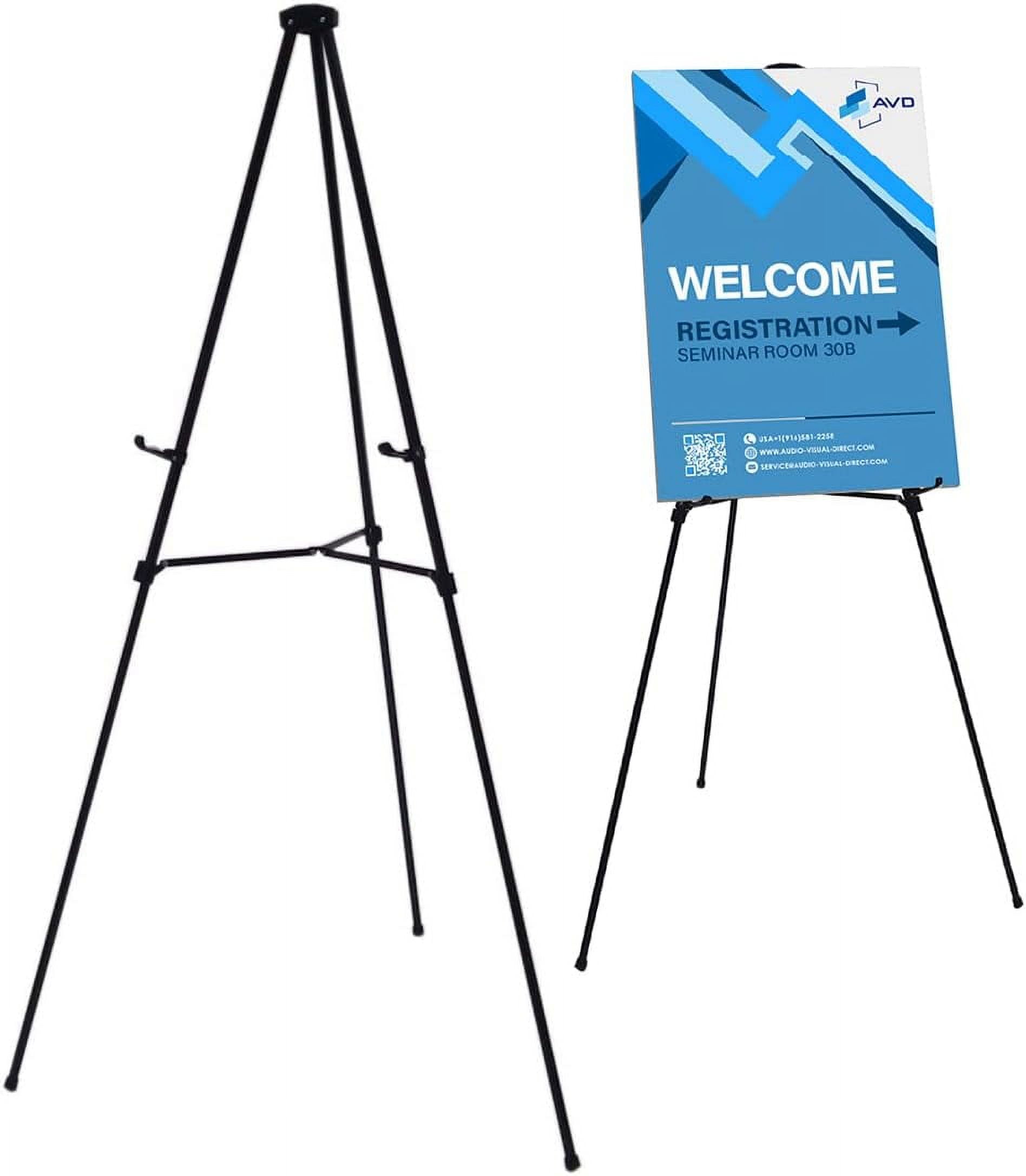 Lightweight Black Aluminum Adjustable Telescoping Display Easel