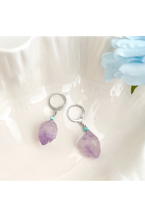 Lightweight Amethyst Earrings Handmade Jewelry for Fashion Enthusiasts