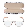 thumbnail image 1 of Lightweight Anti Blue Light Reading Glasses Sport Non Slip Presbyopic Eyewear Transparent Grey Frame Tea Leg +2.00 Diopter, 1 of 9