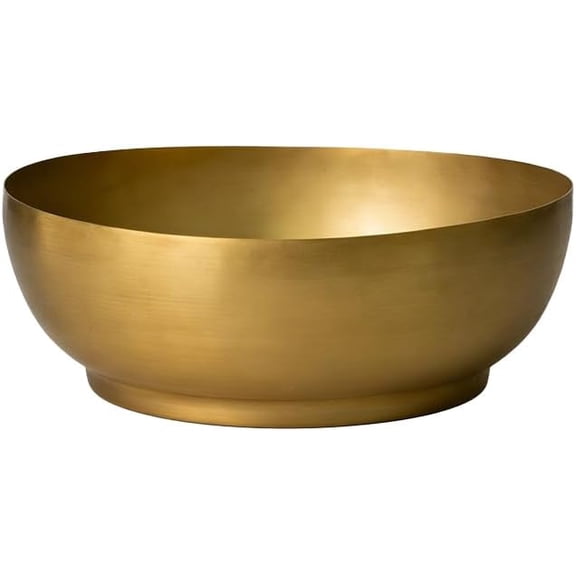 Lightweight Antique Brass Decorative Bowl - Elegant Potpourri Catchall for Diwali Home Décor, Entryway and Dining Table, 2.75" Tall & 8" Diameter