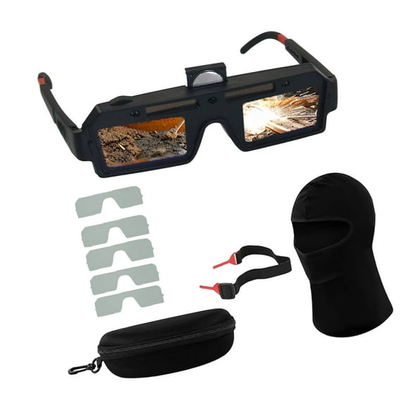 Lightweight Auto Dimming Welding Goggles For TIG Cutting With Replaceable Welding Glasses