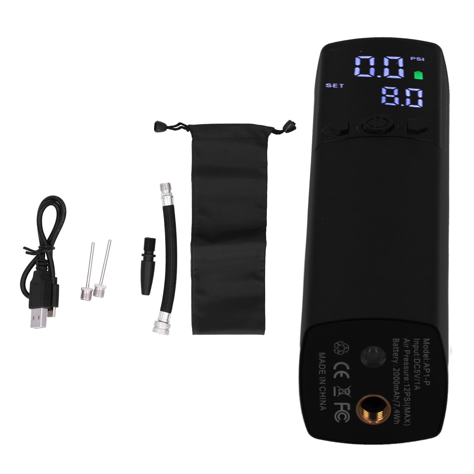 Lightweight, Auto-Inflate & Stop for Convenient Playtime Portable USB-Charged Electric Basketball Pump