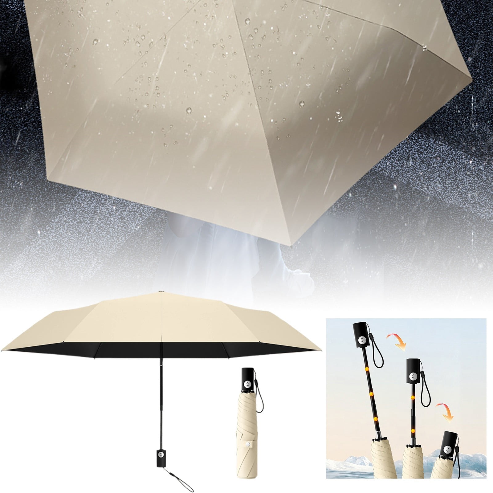 Lightweight Automatic Folding Umbrella For Rain And Sun For Outdoor Activities Easy To Carry Compact Travel Accessory Two Person Umbrella Teen Umbrella Children Umbrella Girls Large Umbrella Beach