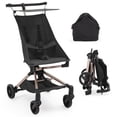 thumbnail image 1 of Lightweight Baby Stroller, Compact Travel Stroller for Airplane, One-Click Fold, Infant Toddler Stroller w/Adjustable Canopy, Storage Basket for Kids, 1 of 8