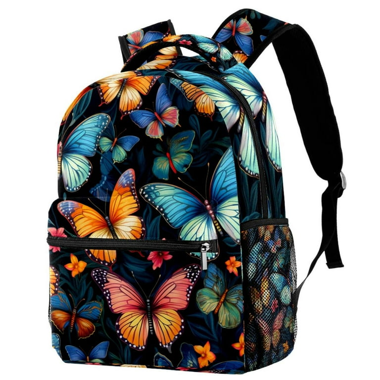 Lightweight Backpack Butterfly School Bag Travel Laptop 