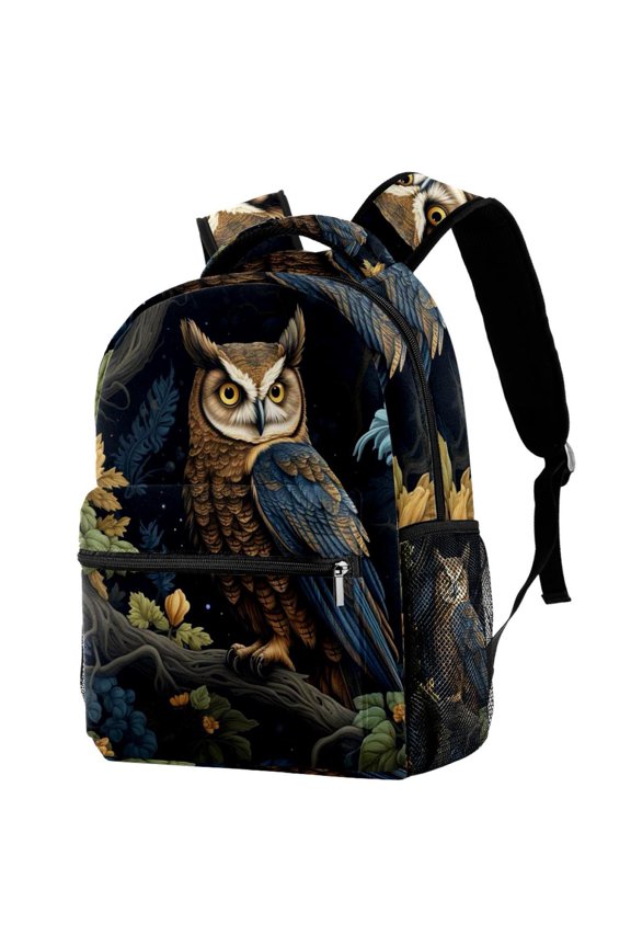 Lightweight Backpack Cartoon Owl School Bag Travel Laptop Daypack for Men Women Casual Rucksack