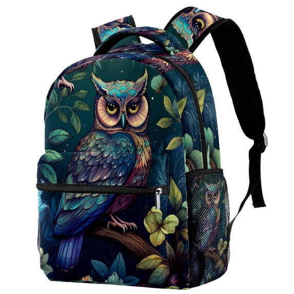 Lightweight Backpack Cartoon Owl School Bag Travel Laptop Daypack for Men Women Casual Rucksack