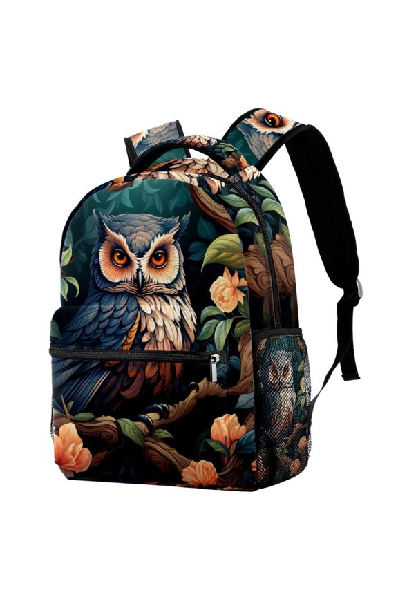 Lightweight Backpack Cartoon Owl School Bag Travel Laptop Daypack for Men Women Casual Rucksack