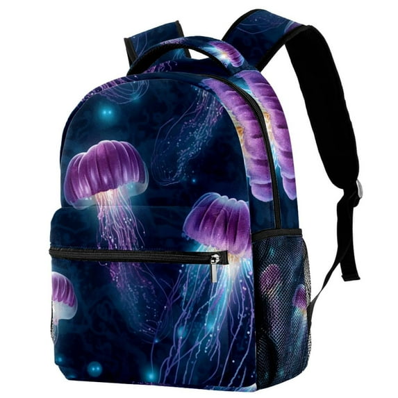 Lightweight Backpack Colorful Jellyfish School Bag Travel Laptop Daypack for Men Women Casual Rucksack