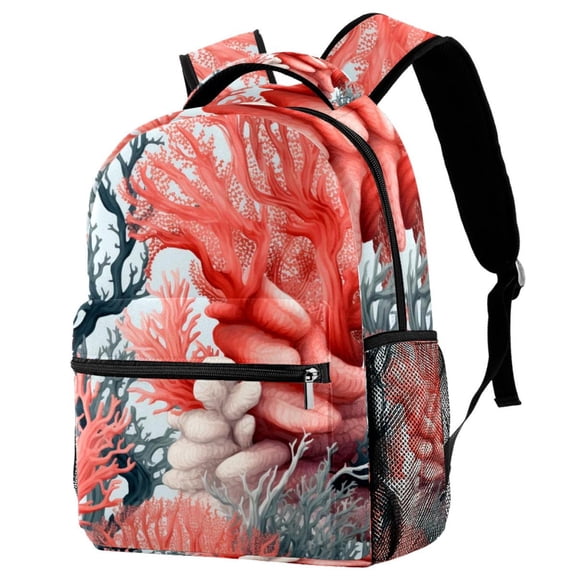 Lightweight Backpack Coral School Bag Travel Laptop Daypack for Men Women Casual Rucksack