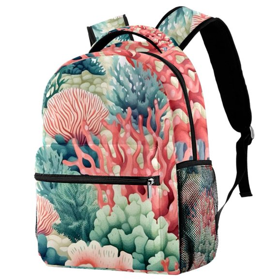 Lightweight Backpack Coral School Bag Travel Laptop Daypack for Men Women Casual Rucksack
